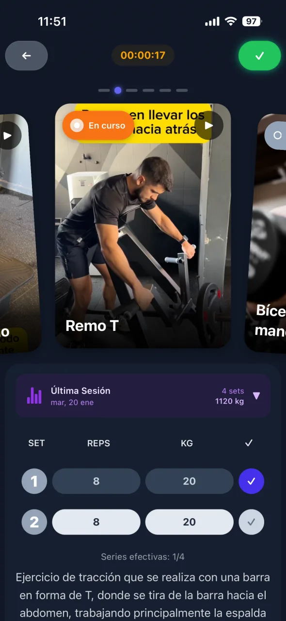 Ahead Training - Detalle de ejercicio con video e instrucciones